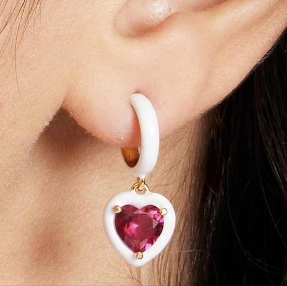 Kate Spade Sweetheart Heart Charm Necklace & Earrings Set - Picture 2 of 6